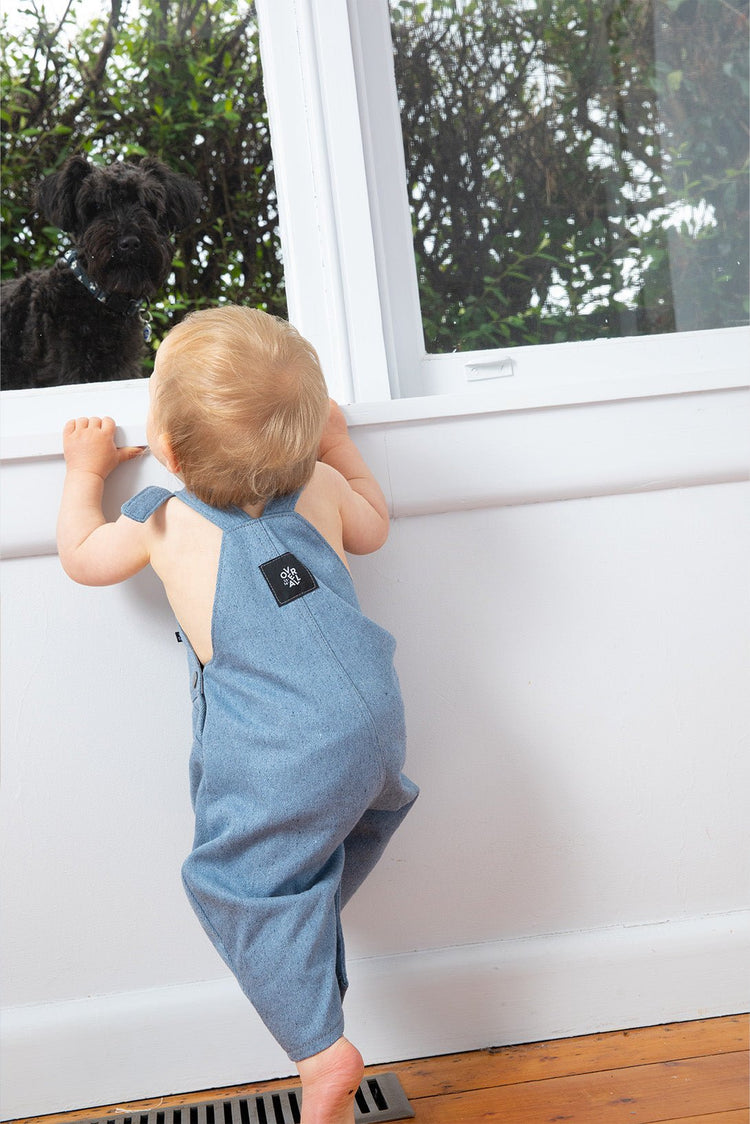 Baby + toddler overalls [unisex handmade in recycled denim] - Over All 1516