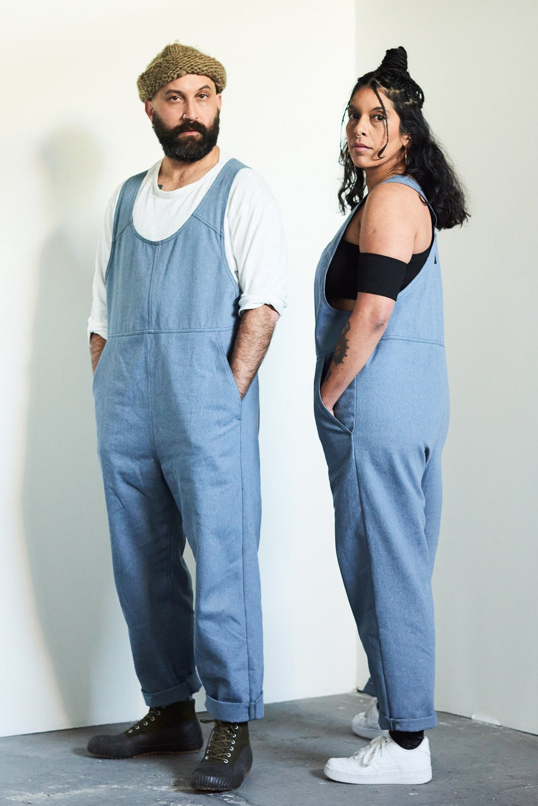 Unisex recycled denim adult jumpsuit - Over All 1516