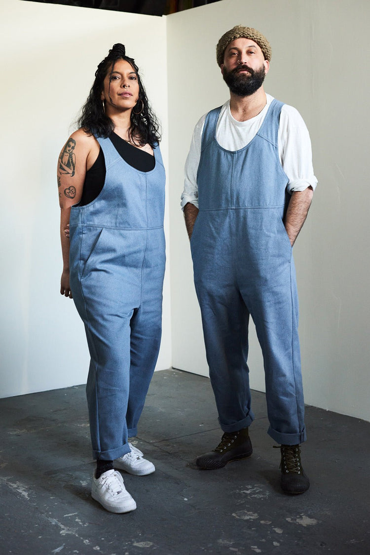 Unisex recycled denim adult jumpsuit - Over All 1516