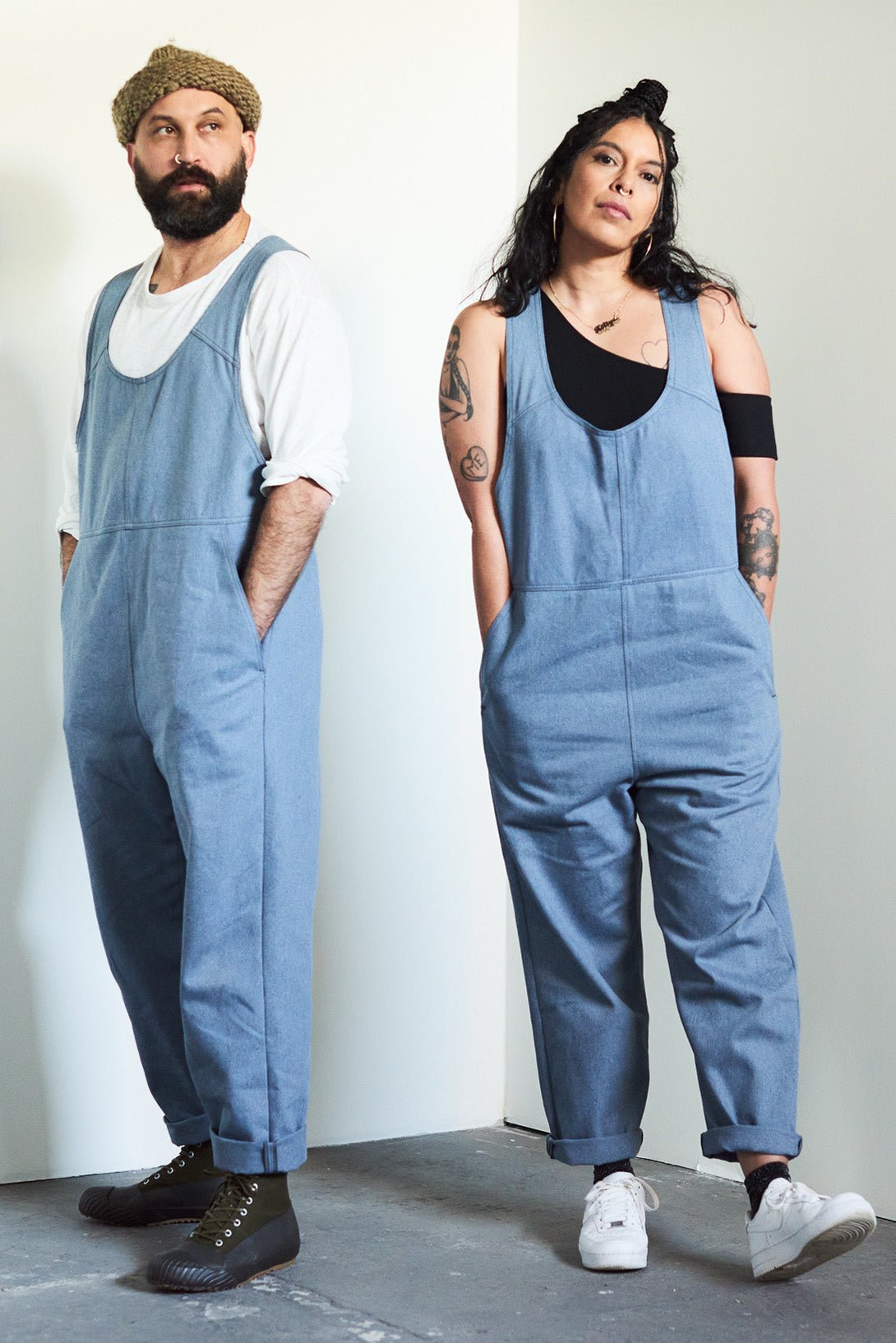 Unisex recycled denim adult jumpsuit - Over All 1516