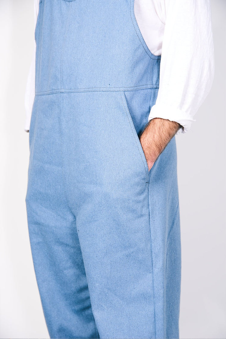 MENS RECYCLED DENIM ADULT JUMPSUIT - Over All 1516