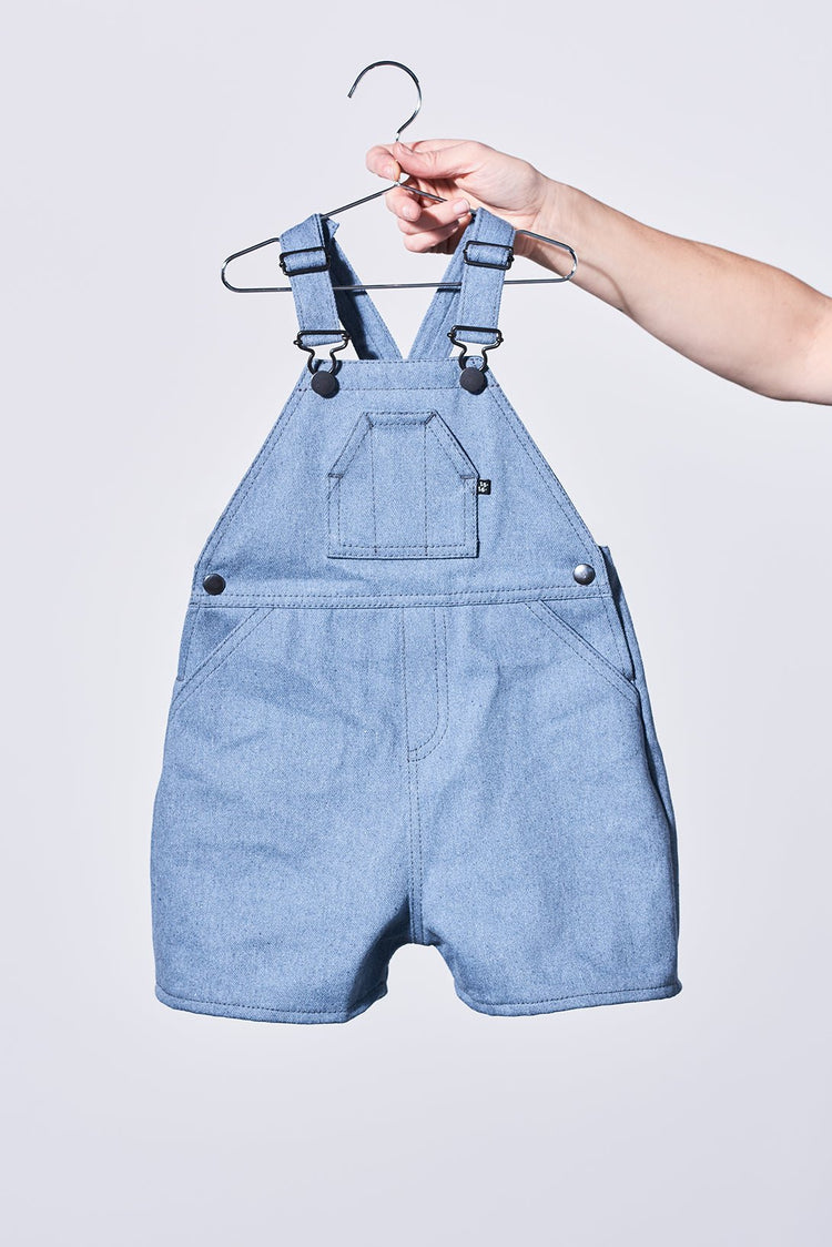 Short overalls [unisex kids handmade in recycled denim] - Over All 1516