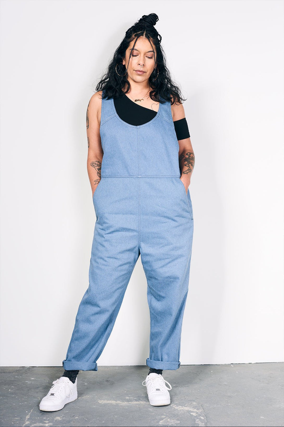 Womens recycled denim adult jumpsuit - Over All 1516